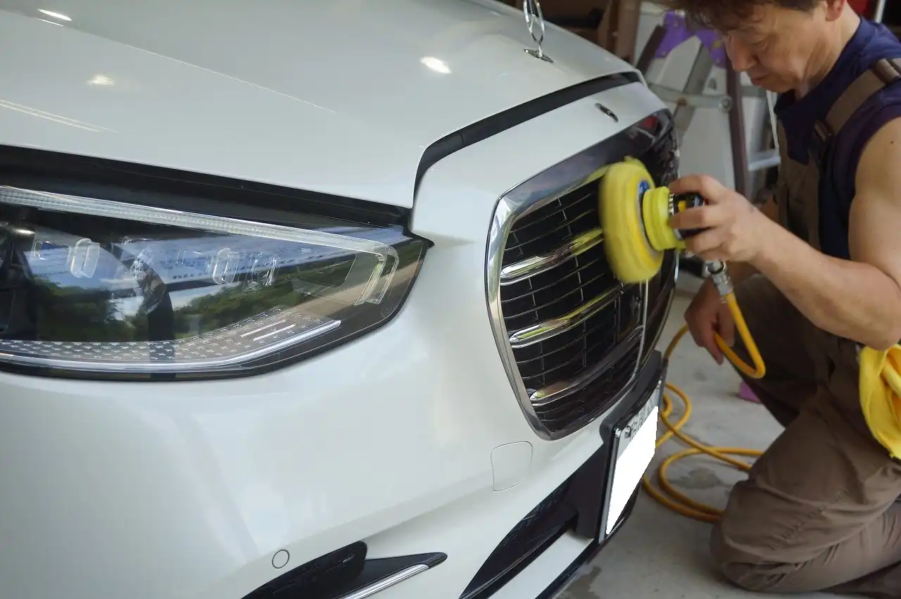メンテナンス施工中 ベンツS550