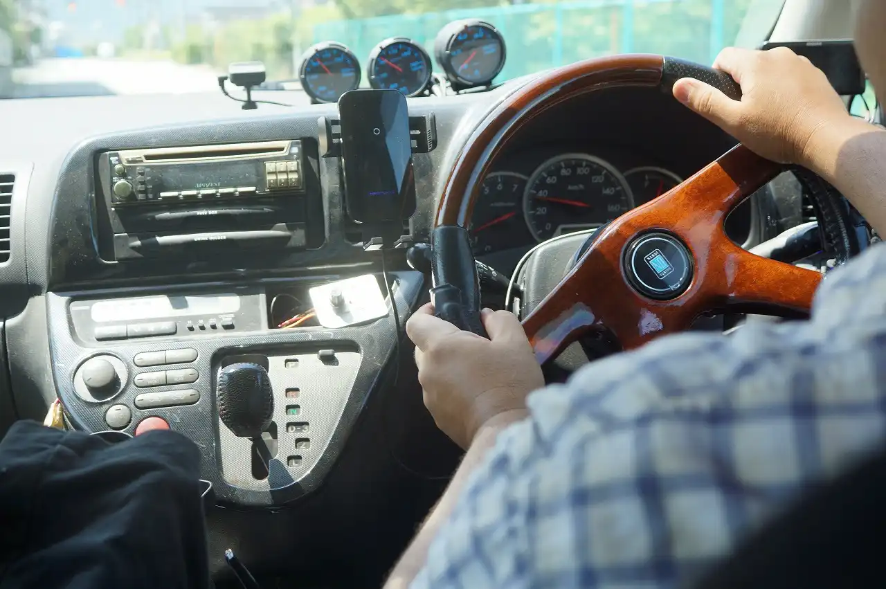 一緒に行った方に運転をしてもらい