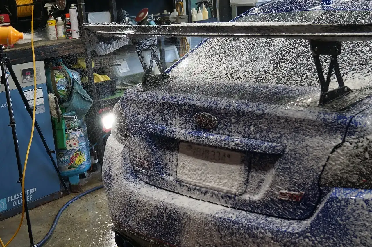 WRX Stiの洗車を終え